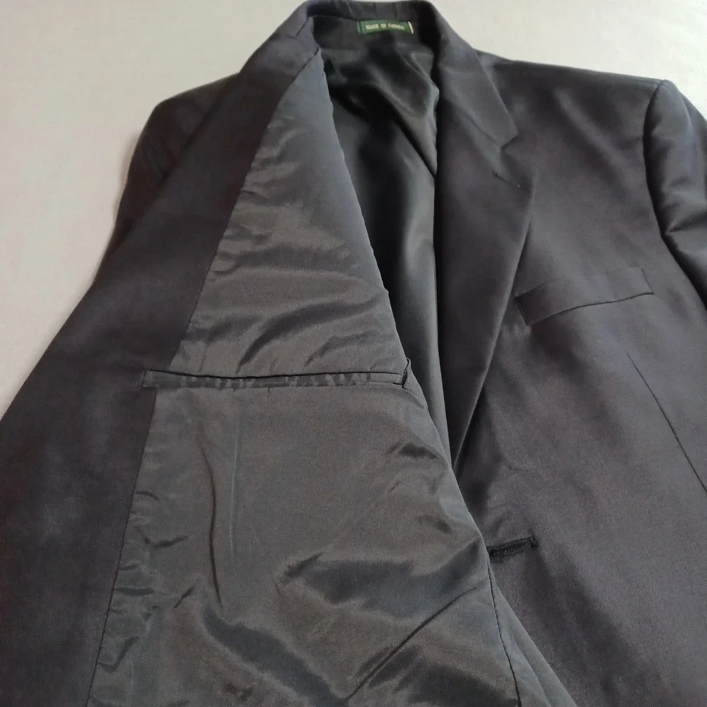 Lauren Ralph Lauren Mens Navy Blue 100% Wool Blazer Gold Crest Buttons Canada